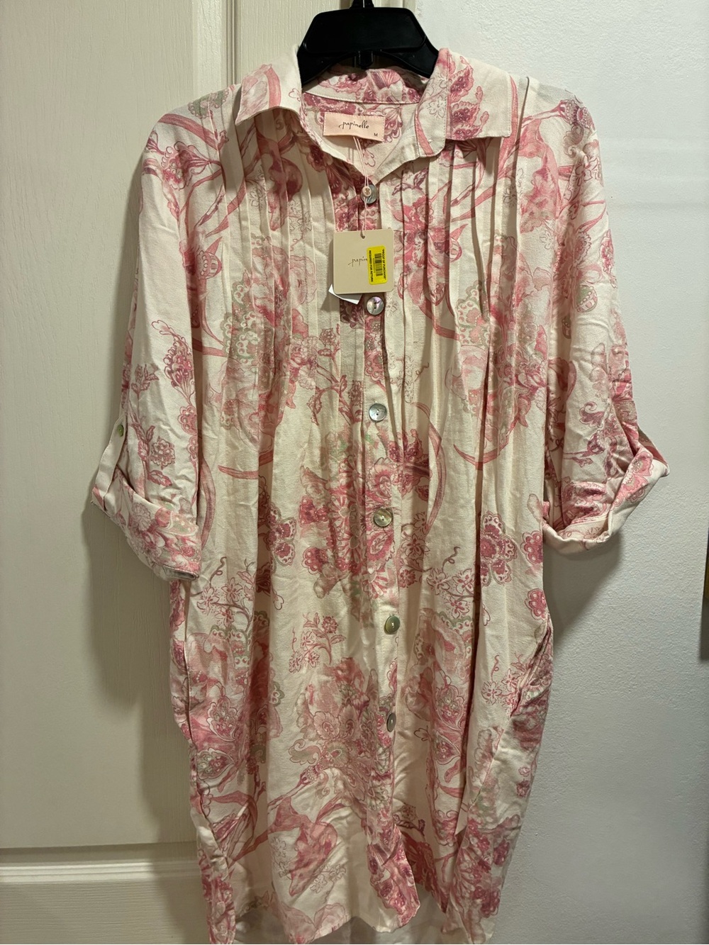 Papinelle Women’s Pink Night Shirt Nightgown New Medium